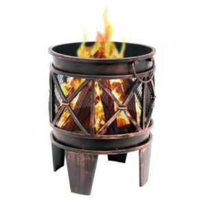 HEAT Firecask Vuurkorf – L 42 x B 42 x H 53 cm – Staal – Zwart
