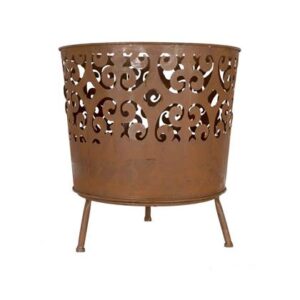 La Hacienda Cesta Vuurkorf – L 46 x B 46 x H 49 cm – Staal – Bruin