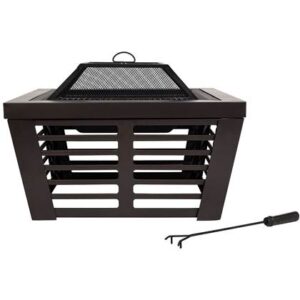La Hacienda Elda Vuurkorf – L 75 x B 75 x H 55 cm – Staal – Zwart