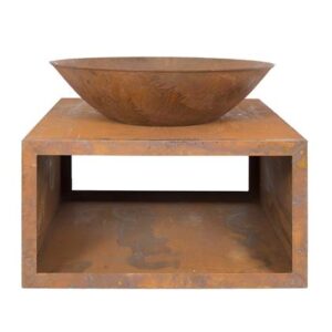 La Hacienda Moho Vuurschaal – L 70 x B 70 cm x H 49 cm – Staal – Bruin