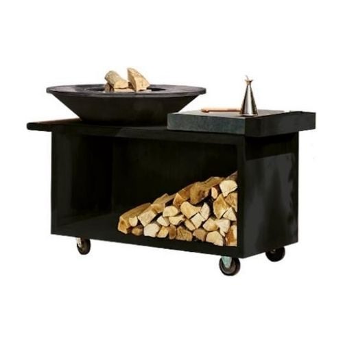 OFYR Island Black 100 PRO | Donkergrijs keramisch snijblok